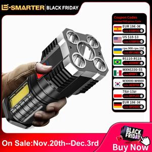 5LED 고성능 Led 손전등 캠핑 모험 야외를위한 측면 조명 3 조명 모드가있는 충전식 캠핑 스포트라이트