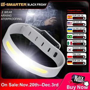 COB LED 완장 라이트 350mAh 500LM 스포츠 야간 달리기 경고 팔 다리 손목 밴드 라이트 유형-C USB 충전식 IPX4 방수