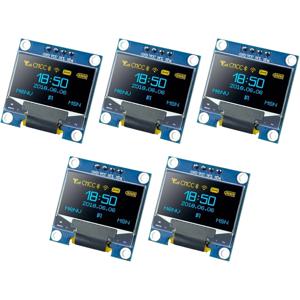 5 Pcs 0.96 인치 OLED I2C IIC 디스플레이 모듈 12864 128x64 픽셀 SSD1306 Arduino Raspber 용 미니 자체 발광 OLED 스크린 보드