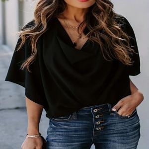 통통한 여성 패션 풀오버를 위한 여성용 플러스 사이즈 풀오버 여름 시크 우아한 풀오버