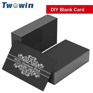 50Pcs 레이저 마킹 빈 카드 DIY 알루미늄 금속 이름 카드 CNC 레이저 조각 기계에 대 한 85 55mm 조각 영역