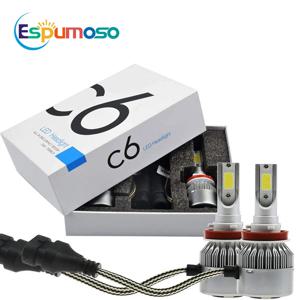 2pcs Led 전구 C6 h7 자동차 헤드 라이트에 대 한 Led H10 H4 H8 H9 H11 H13 9004 9005 9006 9007 880 H27 헤드 라이트에 대 한 렌즈