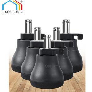 사무실 의자 캐스터 회전 휠, 고정 고정 캐스터 교체 벨 글라이드 가구 의자 발 휠 스토퍼