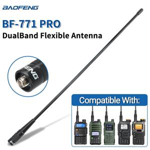 ABBREE AR-771 PRO SMA-암형 듀얼 밴드 고이득 안테나 (바오펑 UV-5R, BF-888S, UV-32, 콴셩 UV-K5, K6 무전기용)