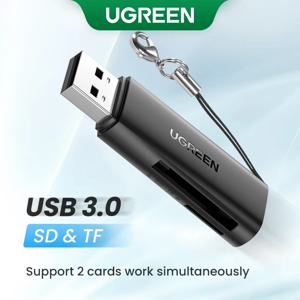 UGREEN 카드 판독기 USB 3.0 SD 마이크로 SD TF 메모리 카드 어댑터에 대 한 PC 노트북 액세서리 멀티 스마트 Cardreader 카드 판독기