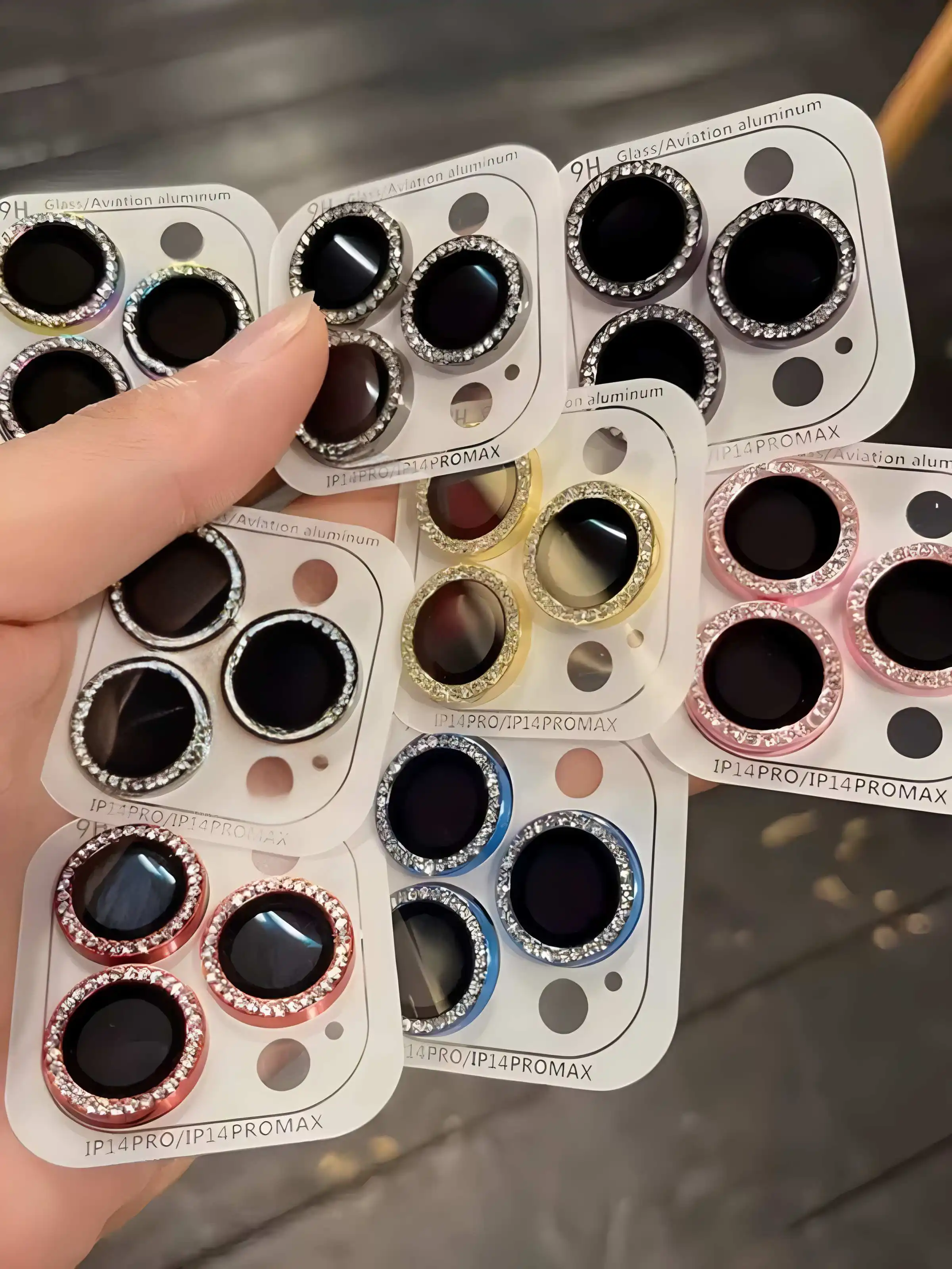 2-3Pc 패션 예쁜 샤인 다이아몬드 카메라 렌즈 보호 케이스 아이폰 12 15 14 프로 맥스 반짝이 렌즈 유리 카메라 커버 소녀