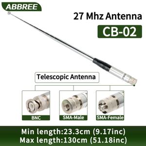 ABBREE 휴대용 텔레스코픽 CB 안테나, Quansheng UV-K5 UV-K5(8) baofeng UV-K61 워키토키용, 27MHz SMA-암, SMA-수, BNC