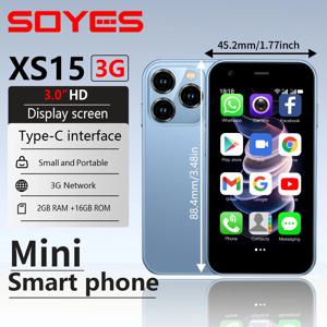 SOYES XS15 블루 3G 미니 스마트폰 3.0인치 HD 화면 2G RAM 16G ROM 듀얼 SIM 대기 Play Store 다양한 색상 사용 가능 추가 앱