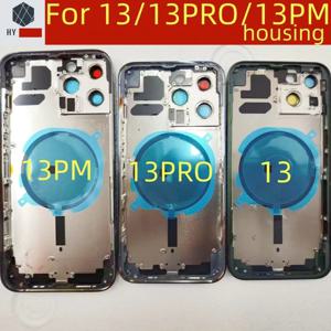 iPhone 13 Mini 13 Pro Max용 후면 하우징 커버 후면 배터리 도어 후면 유리(섀시 프레임 포함) SIM 트레이 측면 키 부품