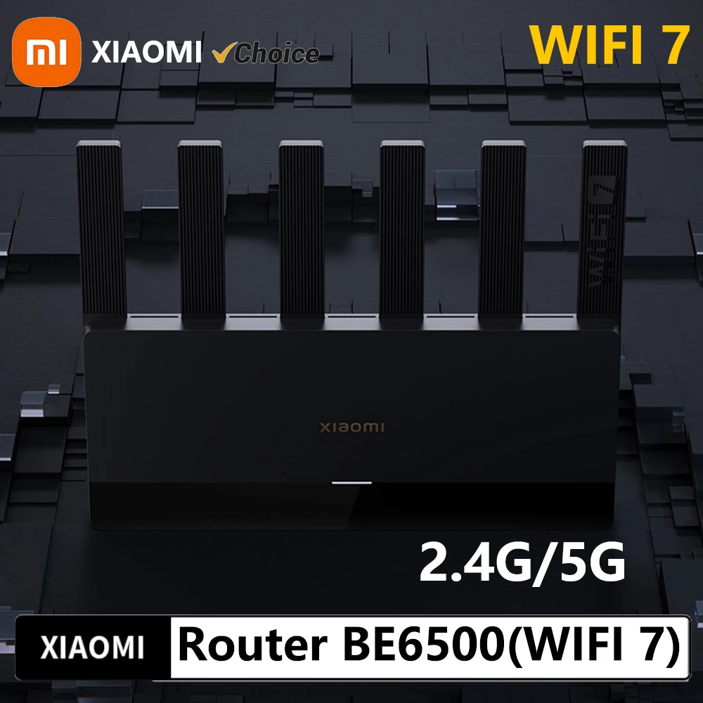 Xiaomi BE6500 라우터 쿼드 코어 6500Mbps 2.5G 이더넷 포트 듀얼 주파수 2.4/5GHz 6개의 독립 신호 증폭기 메쉬 Wifi7