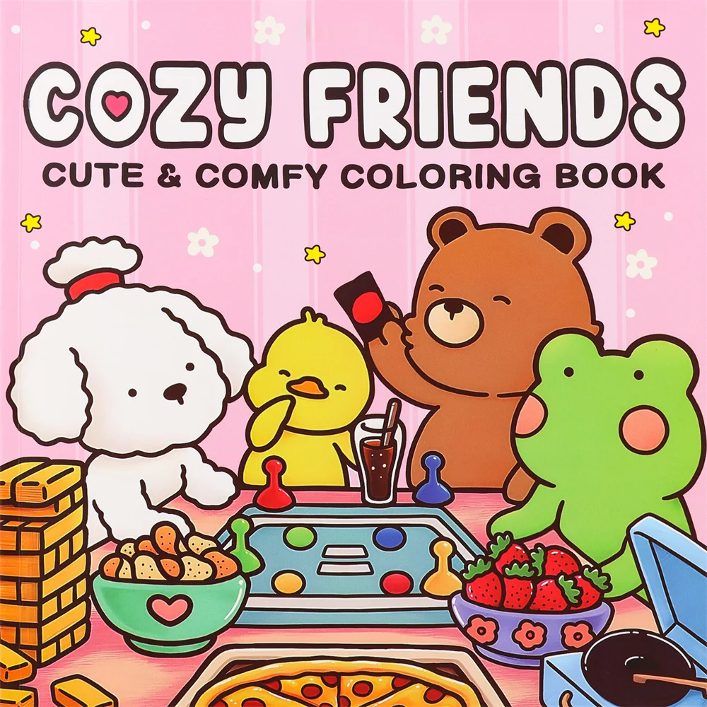 할로윈 색칠하기 책 COZY FRIENDS 할로윈 선물을 위한 사랑스럽고 소름 끼치는 생물이 등장하는 성인과 청소년을 위한 색칠하기 책