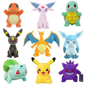 피카추 리자몽 인형 Gengar Squirtle 포켓몬 플러시 물건 장난감 봉제 인형 Espeon Glaceon Umbreon 부드러운 만화 장난감 어린이 선물