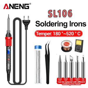 ANENG SL106 납땜인두 키트 용접 장비 미국/EU 플러그 조절식 온도 용접 납땜 수리 납땜 키트 도구