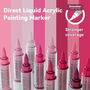 9 개/상자 믹스 컬러 아크릴 마커 세트 아트 락 페인팅 펜 어린이 선물 낙서 돌 유리 책 신발 DIY 공예 용품