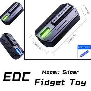 EDC 야광 슬라이더 손가락 끝 피젯 장난감, 금속 손가락 끝 스피너, 불안 및 스트레스 해소, ADHD 도구, 기계식 카드, 성인 선물