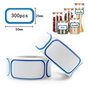 300Pcs 이동식 냉동고 레이블, 1x2 인치 식품 저장 스티커, 자체 접착 날짜 레이블 DIY 수제 스티커 병 팩