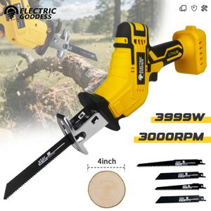 전기 여신 무선 전동 공구 왕복 톱 Dewalt 20V 배터리 용 다기능 금속 정원 나무 절단 톱