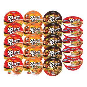 팔도 왕뚜껑 110g x 5개+김치왕뚜껑 110g x 5개+짬뽕 왕뚜껑 110g x 5개+미니 왕뚜껑 80g x 5개