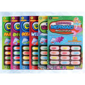 3/6pcsToy 어린이 물 붓기 캡슐 공룡 해양 생물 크리 에이 티브 소설 퍼즐 장난감 어린이 놀이 관심 재배