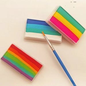 국경을 넘는 어린이용 그림 물감, 얼굴 색소, 무대 메이크업 무지개 스트립, 수성 얼굴 세척 색소, 수성