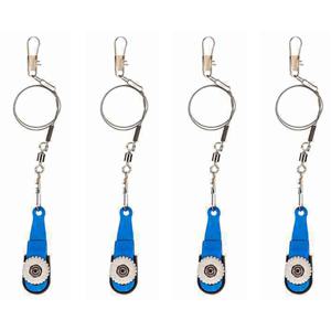 BAAU 4X 카약 낚시 다운리거 아웃리거 트롤링 릴리스 클립 조정 가능한 장력 릴리스 클립 5.5 X 1.7 X 2.6Cm 블루