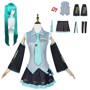 애니메이션 Karakter Prestaties Kleding 하츠네 미쿠 MIKU 애니메이션 Kleding 코스프레 Kleding Rok Hetzelfde Pak Pruik 액세서리 할로윈