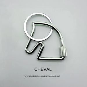 말 머리 가방 매력 가방에 적합 Cheval 열쇠 고리 장식 버클 가방 어깨 스트랩 가방 펜던트 열쇠 고리