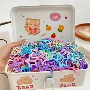 30/60/90Pcs 무작위 다채로운 스타 BB Hairclips 귀여운 스타 바레트 간단한 금속 스냅 클립 머리 장식 머리 귀여운 모자를 쓰고 있죠