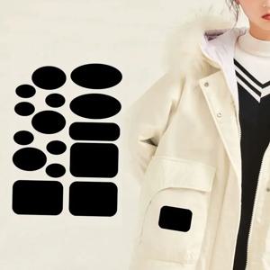 방수 다른 모양 다운 재킷 바지 의류 수리를위한 자기 접착 패치 빨 수있는 패치 의류 봉제 직물