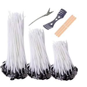 100pcs 왁스 코팅 코튼 캔들 심지 세트 스탠드 원래 무연 캔들 심지 간장 오일 왁스 코어 짠 양초 용품 만들기