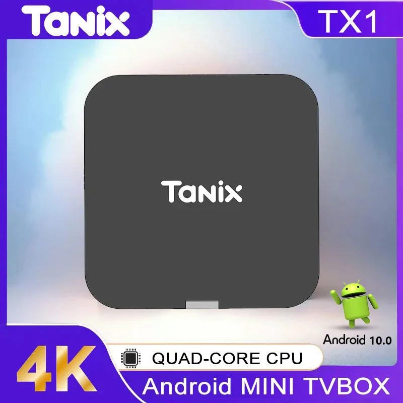 글로벌 안드로이드 10.0 TV 박스 Tanix TX1 CPU Allwinner H313 지원 4K 2.4G Wifi RAM 2GB ROM 16GB 8GB 다국어 스마트 TV 박스