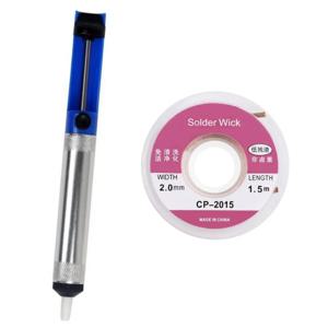 알루미늄 디 솔더링 펌프 진공 주석 제거 펜 디 솔더링 메쉬 브레이드 테이프 구리 용접 솔더 리무버 플럭스 BGA 수리 도구