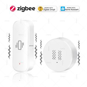 ZigBee 스마트 진동 센서 기울기 감지기 모니터 App 제어 보안 보호 Zigbee 센서 모션 ShockAlarm 지원 Z2M