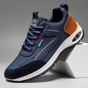 남성 트렌디 스포츠 신발 경량 통기성 현대 미끄럼 방지 신발 스웨이드 디테일 야외 세련된 데일리웨어 남성 스니커즈