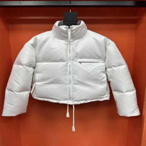 여성용 다운 재킷 여성복 겨울용 짧은 스탠드 칼라 백오리털 다운 재킷 패딩 코트 겨울옷 여성복 다운 재킷