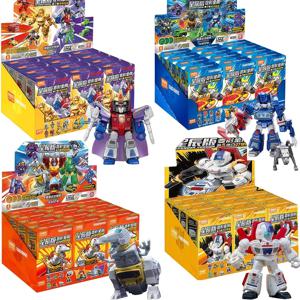 블루키즈 변신 옵티머스 쇼크웨이브 프라임 메가트론 스타스크림 범블비 애니메이션 피규어 로봇 조립 장난감 블라인드 박스 선물