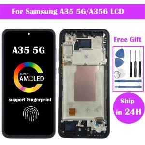 슈퍼 아몰레드 Pantalla A35 5G 삼성 LCD A356B A356E A356U 디스플레이 터치 스크린 디지타이저 삼성 A35 LCD 교체 부품