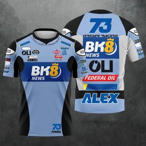 2025 여름 신형 모터사이클 GP 레이싱 수트 오토바이 라이딩 탑 알렉스 마르케스 #   73 통기성 속건성 반팔 티셔츠