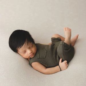 아기 복장 신생아 사진 소품 민소매 아기 소년 Romper 점프 슈트 유아 사진 촬영 액세서리