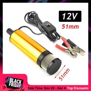 새로운 38/51MM 전기 자동차 오일 펌프 12V 디젤 오일 워터 연료 전송 Pump12L/min 잠수정 알루미늄 합금 쉘