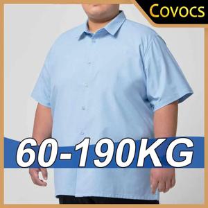 오버사이즈 남성 셔츠 10XL 8XL 플러스 사이즈 반팔 셔츠 솔리드 컬러 비즈니스 정장 티셔츠 캐주얼 루즈핏 탑 남성 의류