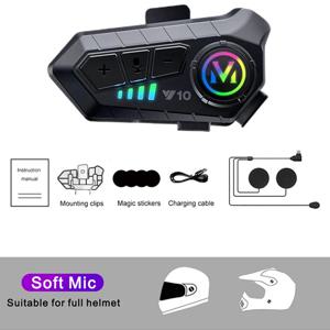 Y10 오토바이 헬멧 헤드셋 무선 블루투스 5.3 헤드폰 음성 제어 이어폰 핸즈프리 통화 MP3 플레이어 스피커 키트