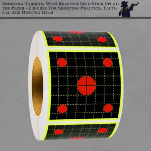 사격 사각형 연습 스플래시 타겟 종이 사격 타겟 훈련 용품 형광 컬러 라벨 200Pcs 2in (실제 총 연습 및 공기총 연습에 사용 가능) 눈길을 끄는 사격 타겟 스티커