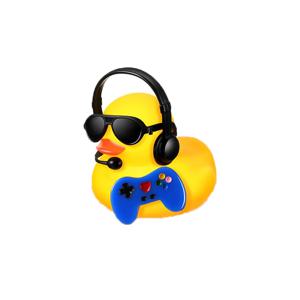 1 세트 비디오 게임 파티 호의 고무 오리 미니 헤드셋 안경 및 컨트롤러 귀여운 고무 오리 액세서리 장난감