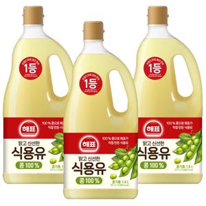[사조공식샵]해표 식용유 콩기름 1.8L*3개