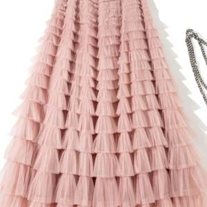 우아한 레이어드 케이크 스커트 반길이 공주 스타일 신축성 있는 허리밴드 한국 버전 폴리에스터 원단 중간 길이 단색 가을 겨울 신상품