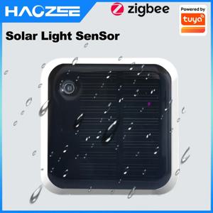 Haozee Tuya Zigbee 태양 광 센서 IP65 방수 무선 스마트 태양 광 지원 홈 어시스턴트 Zigbee2mqtt