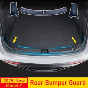 USVOTOV 테슬라 모델 Y 주니퍼 2025 리어 범퍼 가드 보호대 트렁크 매트 패드 도어 스레스홀드 실 커버 여행용 액세서리