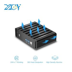 XCY 팬리스 산업용 미니 PC (인텔 i3/i5/i7 프로세서 탑재, 팬리스 컴퓨터, USB3.0 4개, USB2.0 4개, HDMI 1개, Windows10 Pro 지원)