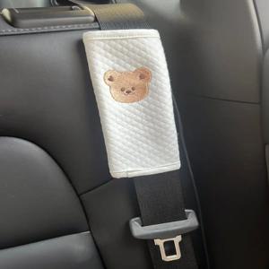 1 조각 흰색 자동차 안전 시트 보호대 어린이 유모차 안전 벨트 매달려 목 어깨 가드 매일 사용에 적합